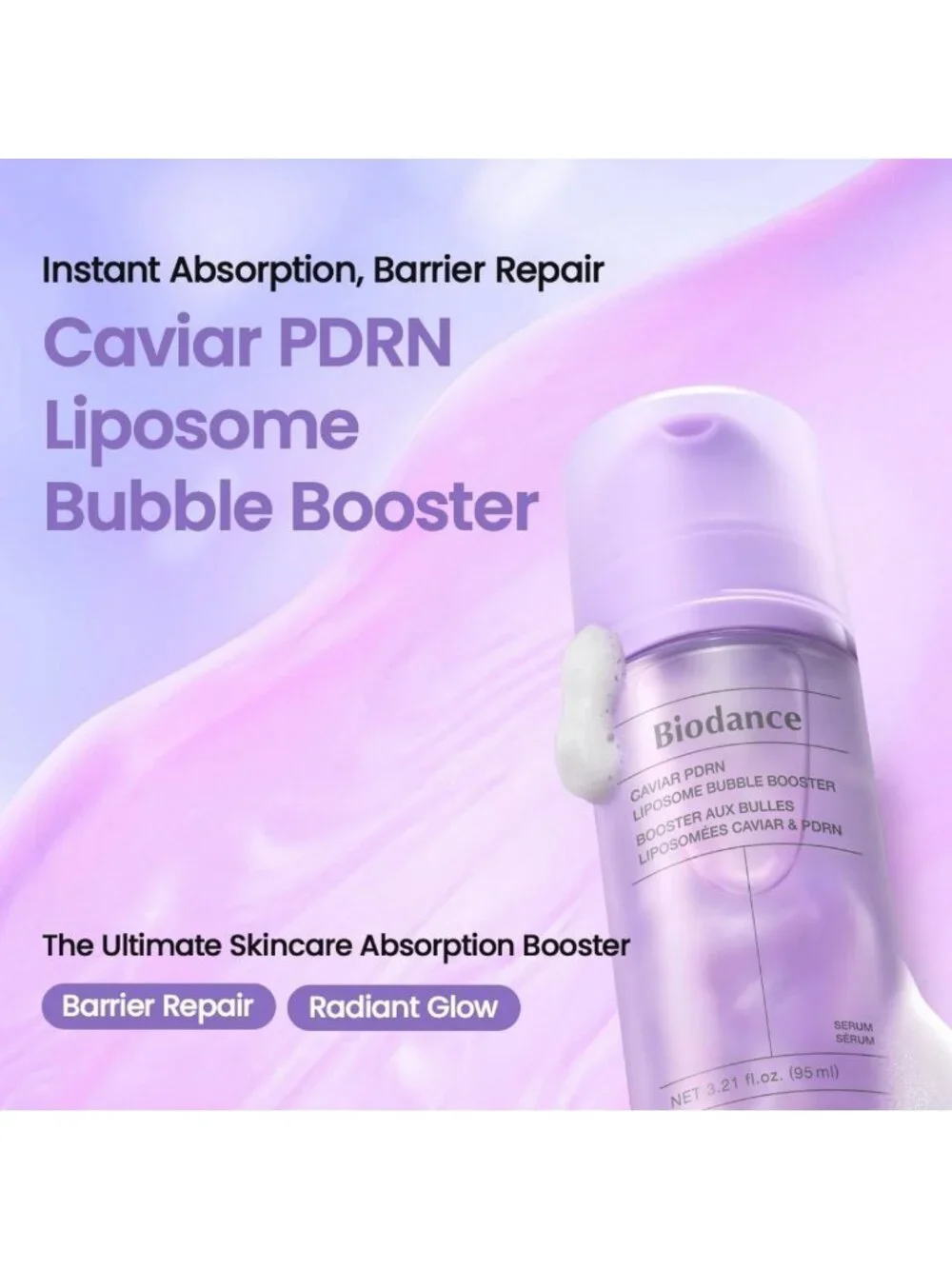 Caviar Liposome Bubble Booster - Micro-Foam Essence for Dull Skin, Radiant Glow